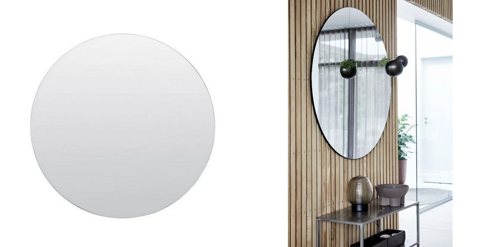 miroir rond sans bord