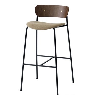 tabouret designer noyer