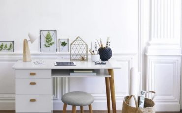 bureau style scandinave blanc bois