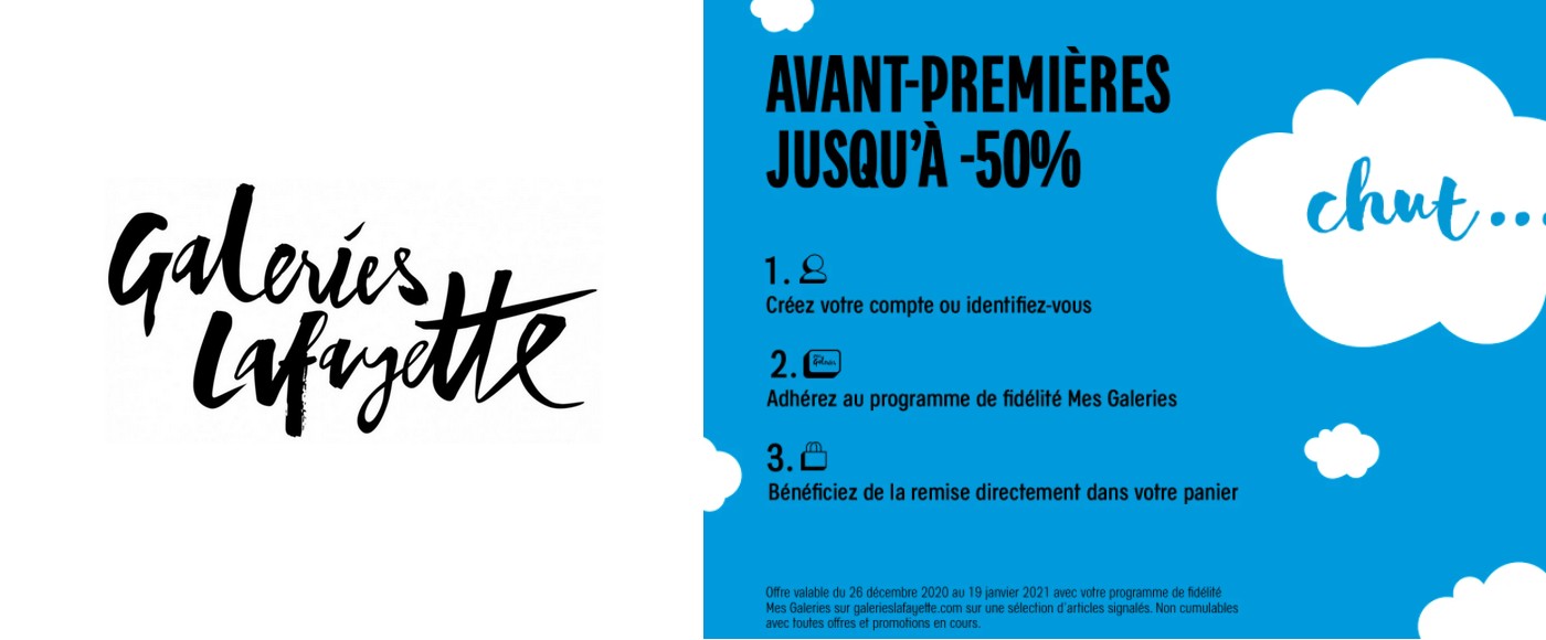 Date Des 3j Galeries Lafayette 2022 Ventes privées Galeries Lafayette hiver 2022 - 2023 : maison et déco -  NuageDeco