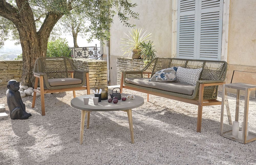 Salons de jardin en corde tressée, ultra tendance de l'été 2024 - NuageDeco