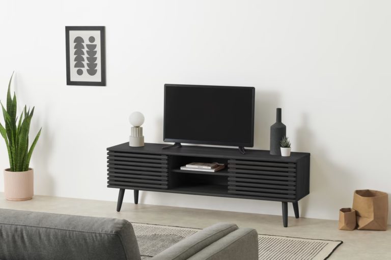Meuble TV noir design sélection de 20 modèles tendance en 2024