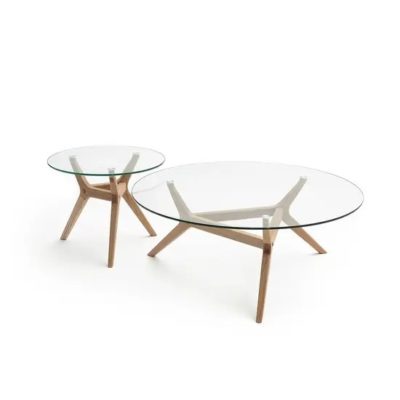 Table De Cuisine Scandinave Blanc Brillant Et Pieds Bois Clair Epuria 120 Cm 3666722726290