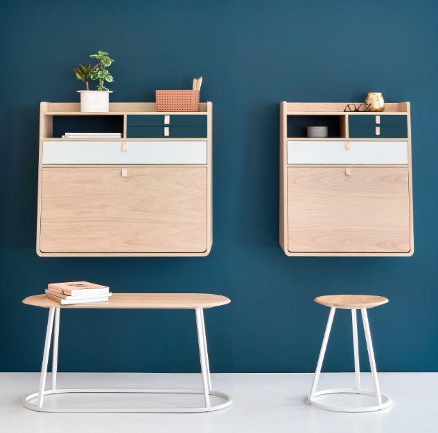 Bureau Mural au Design Rabattable pour Petits Espaces - MaxiTendance