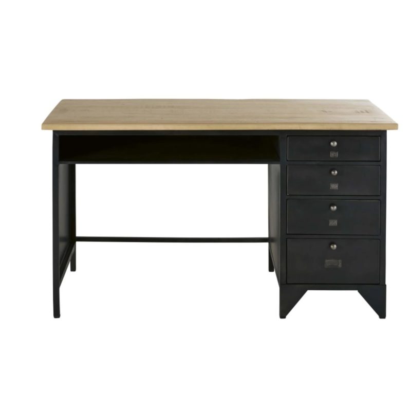 Étagère loft métallique, blanc, l: 80 cm, h: 192 cm, p: 32 cm