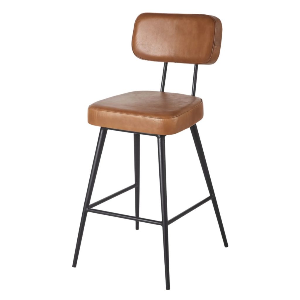 chaise-bar-cuir-metal-industrielle