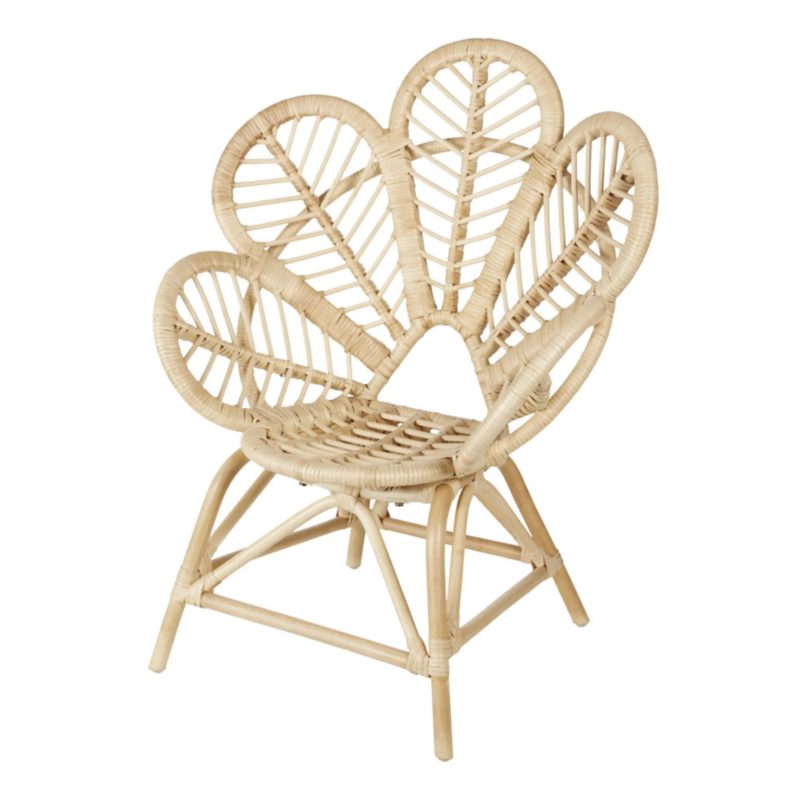 Alice's Home - Chaise Enfant En Rotin Alice | Fauteuil Vintage Confortable Avec Assise Incurvée