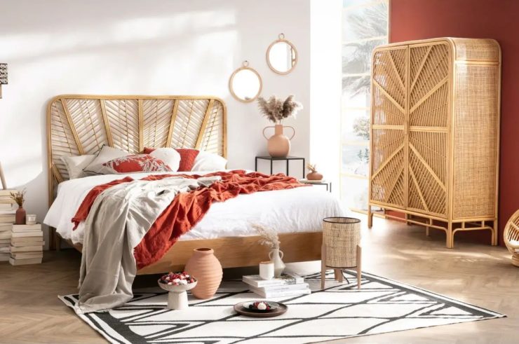 Tête de lit rotin 140 ou 160 cm : les modèles vintage ou bohèmes chic