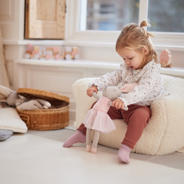 Fauteuil enfant à bouclettes blanches ALESUND