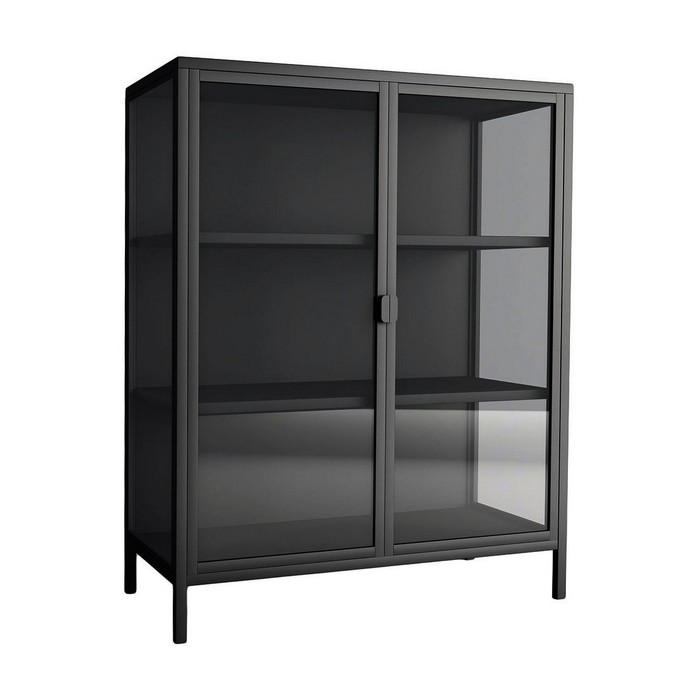 armoire-vitree-metal-noir