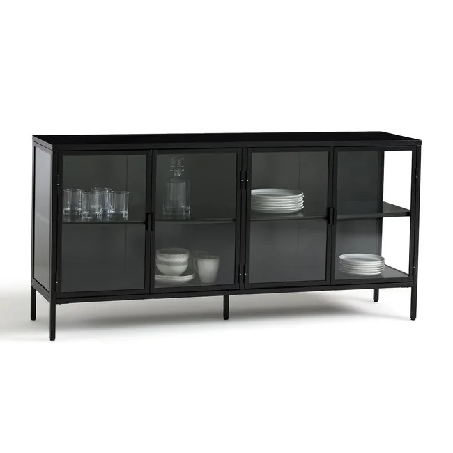 buffet-vitrine-metal-noir