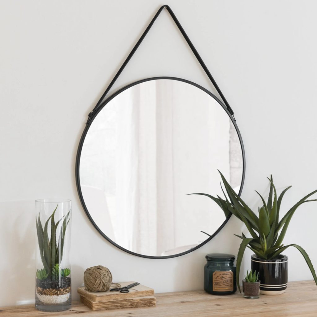 miroir-rond-metal-noir