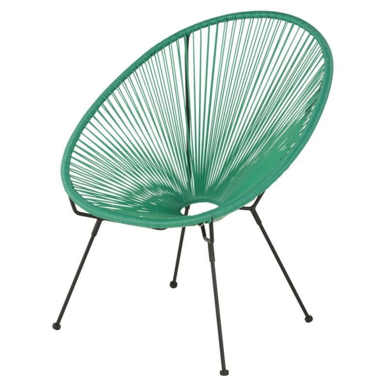 Fauteuil d'extérieur ACAPULCO résine et acier