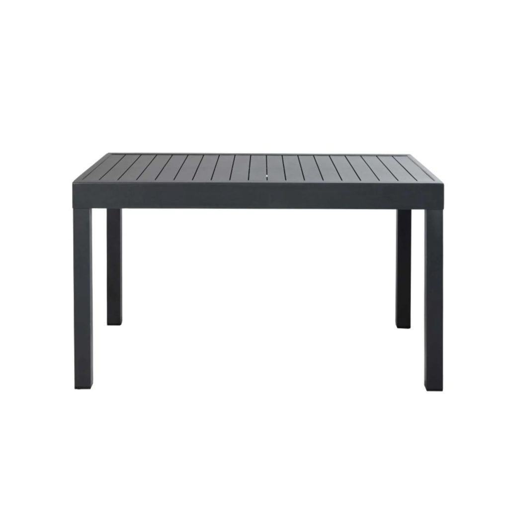 Table de jardin extensible en aluminium gris anthracite 6/12 personnes