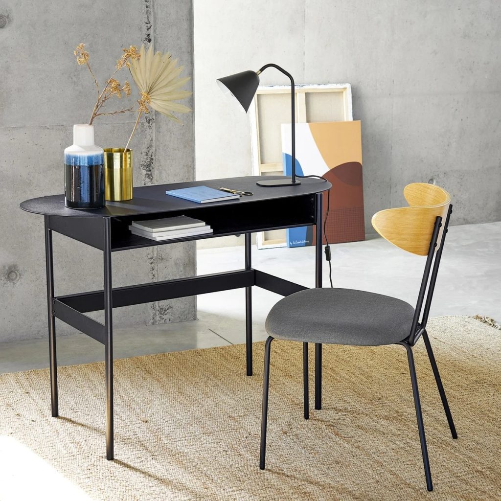 Bureau console en métal, Oblone