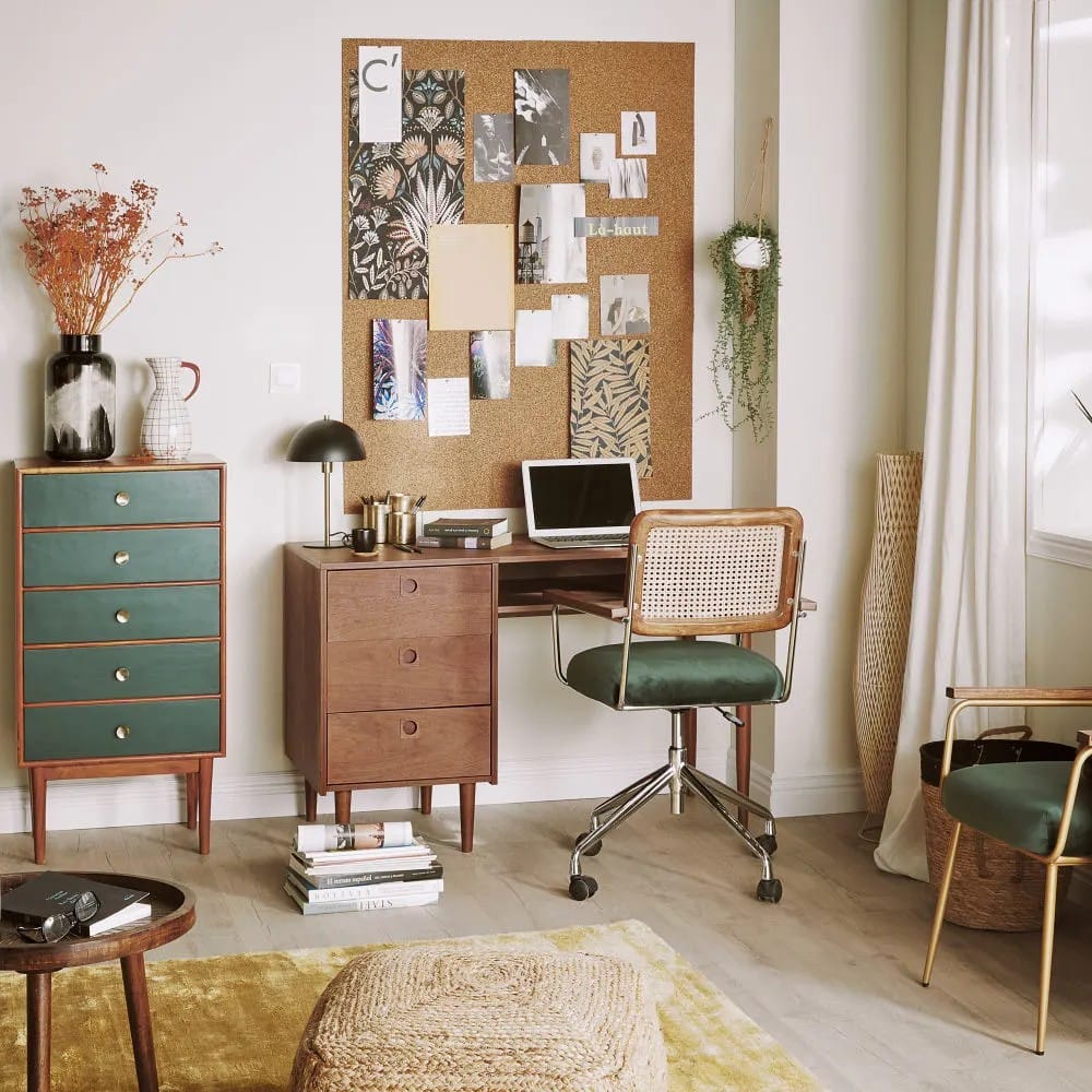 Bureau secrétaire : meuble vintage pratique et compact - NuageDeco