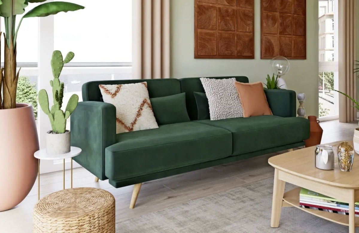 canape-velours-vert-promo