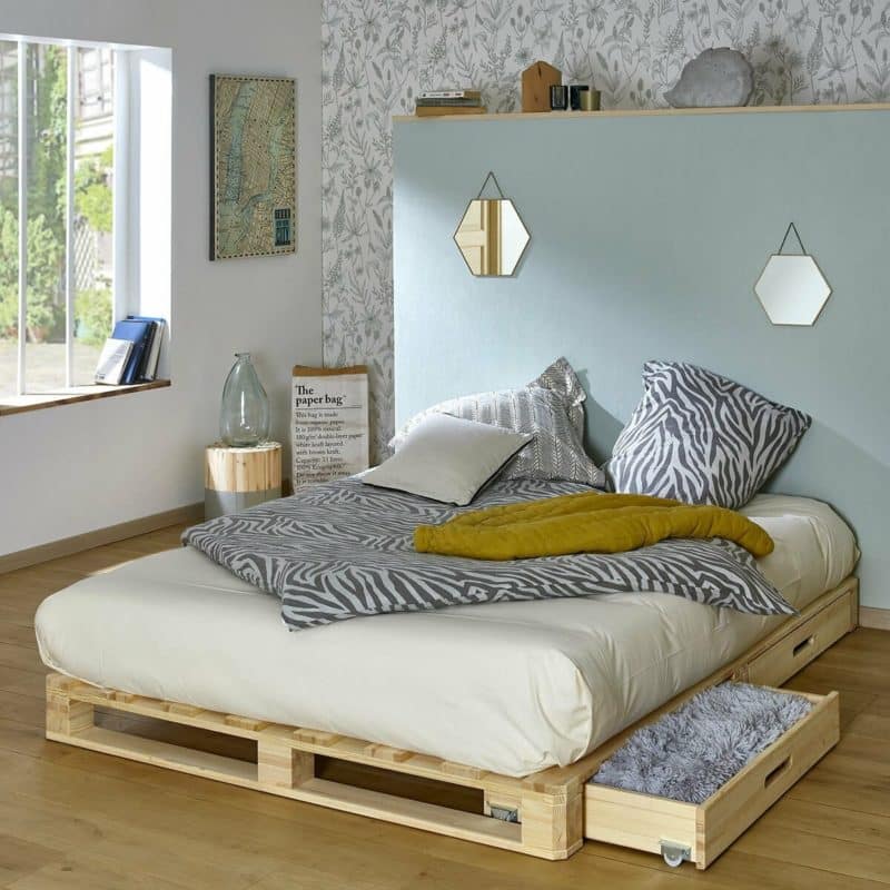 Lit en palettes : le choix malin pour une chambre écolo et stylée ...