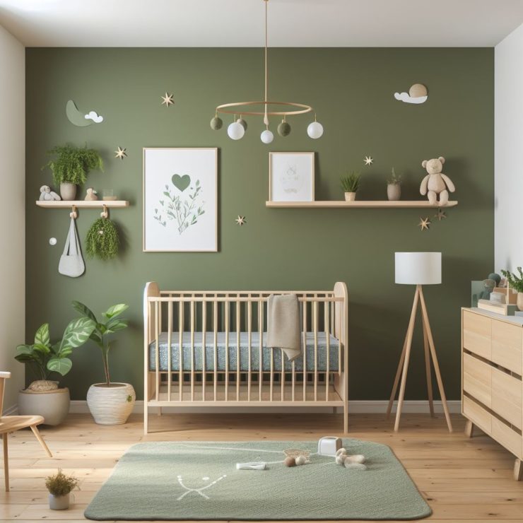 Chambre bébé vert : réussir une décoration nature et apaisante - NuageDeco