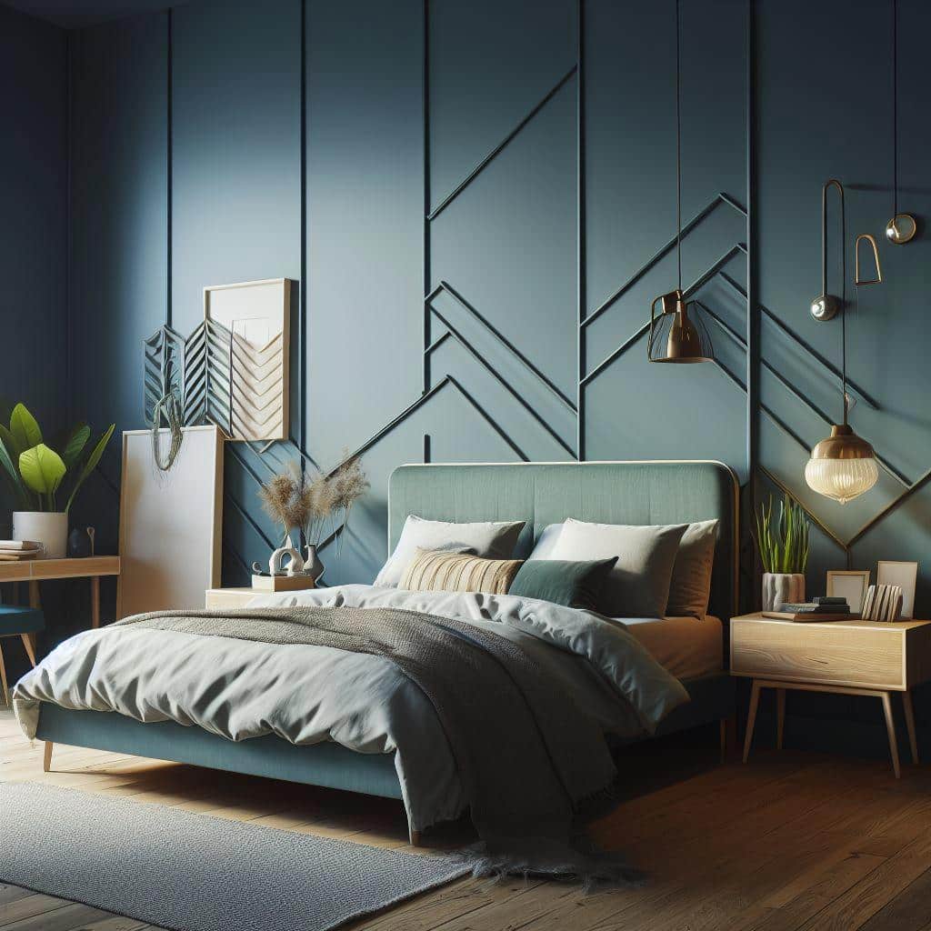 chambre-mur-bleu-vert