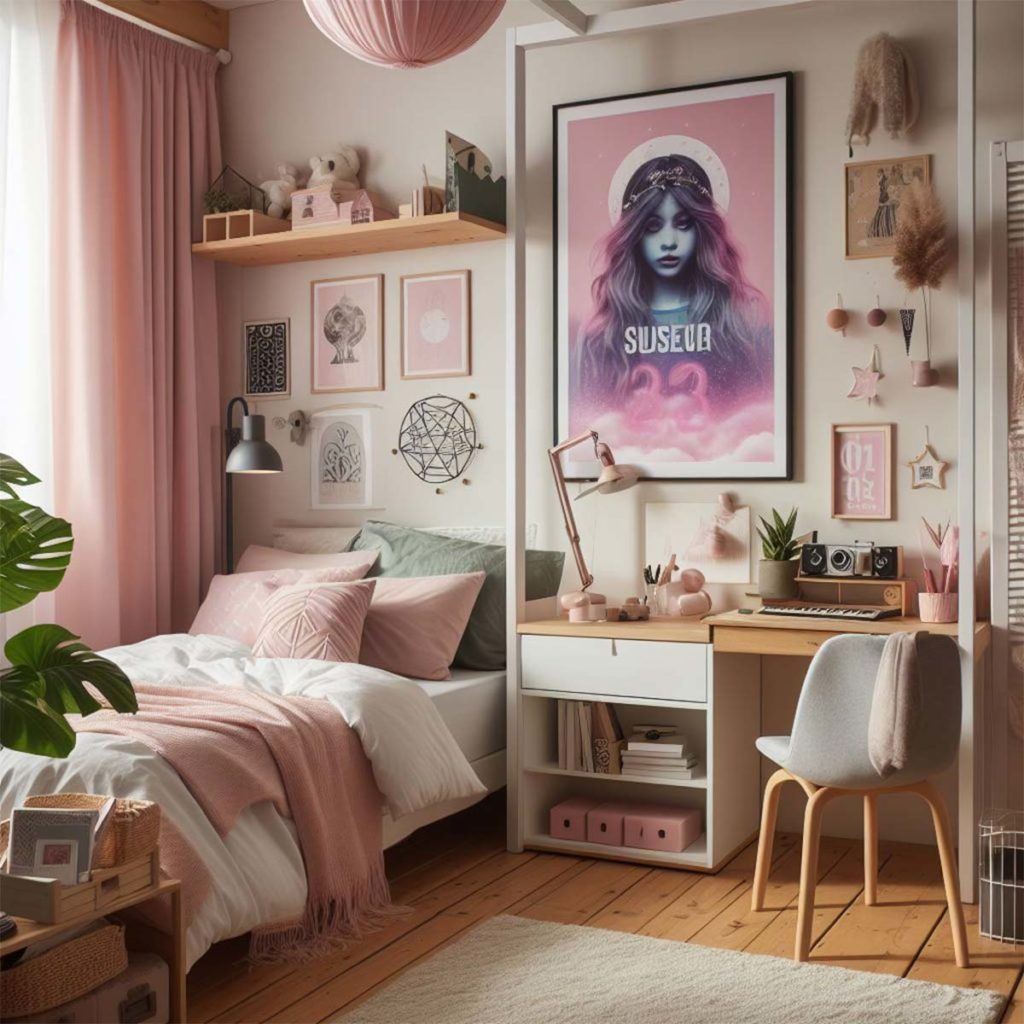 chambre ado fille aesthetic