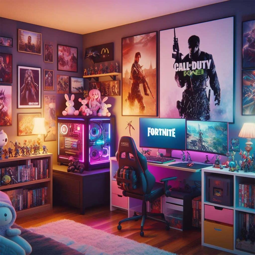 chambre ado fille gaming