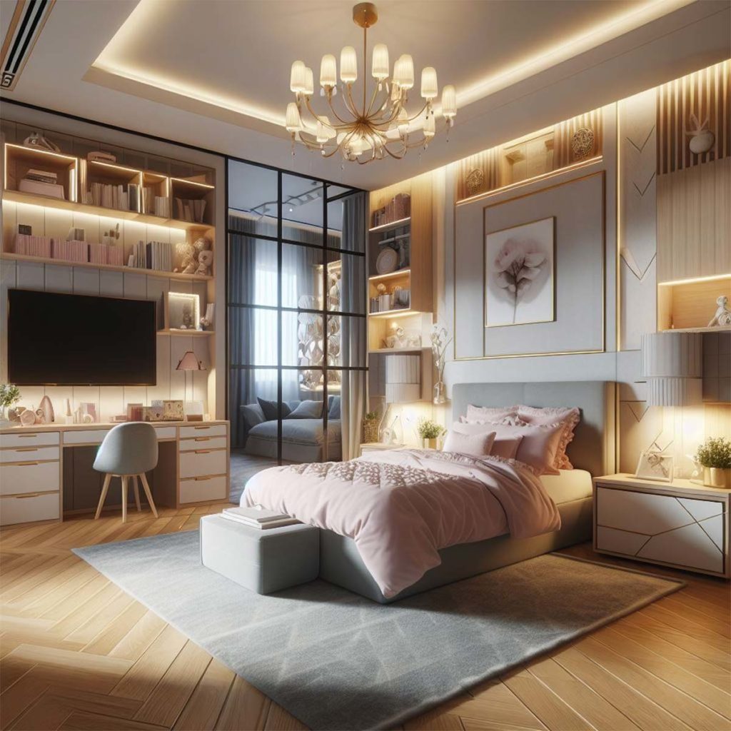 chambre ado fille luxe