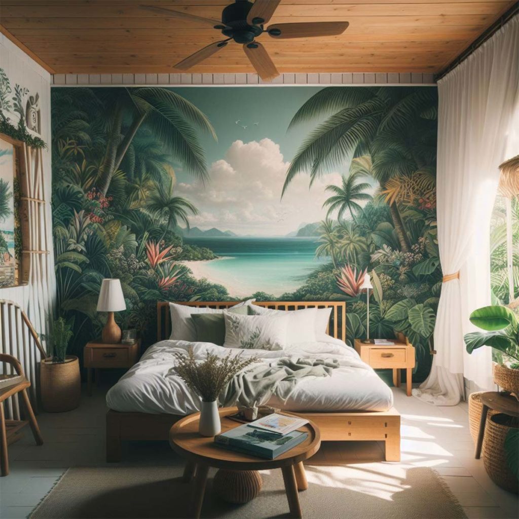 chambre ado fille tropical