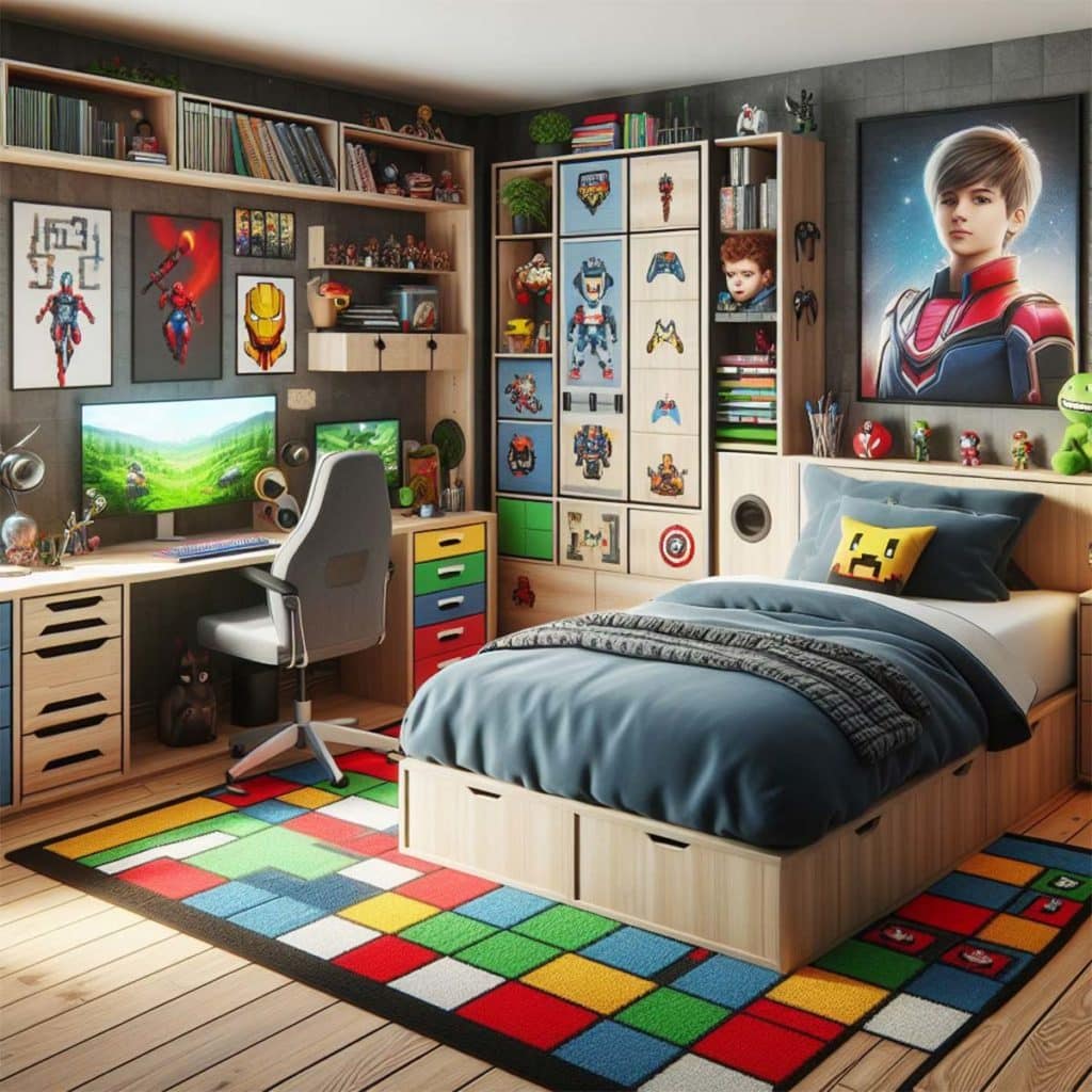 Chambre ado garçon gamer : 19 idées pour créer une déco geek