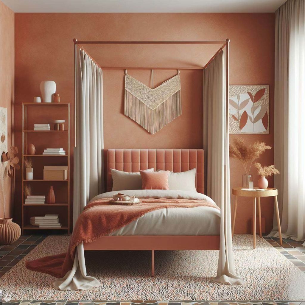 chambre ado fille terracotta