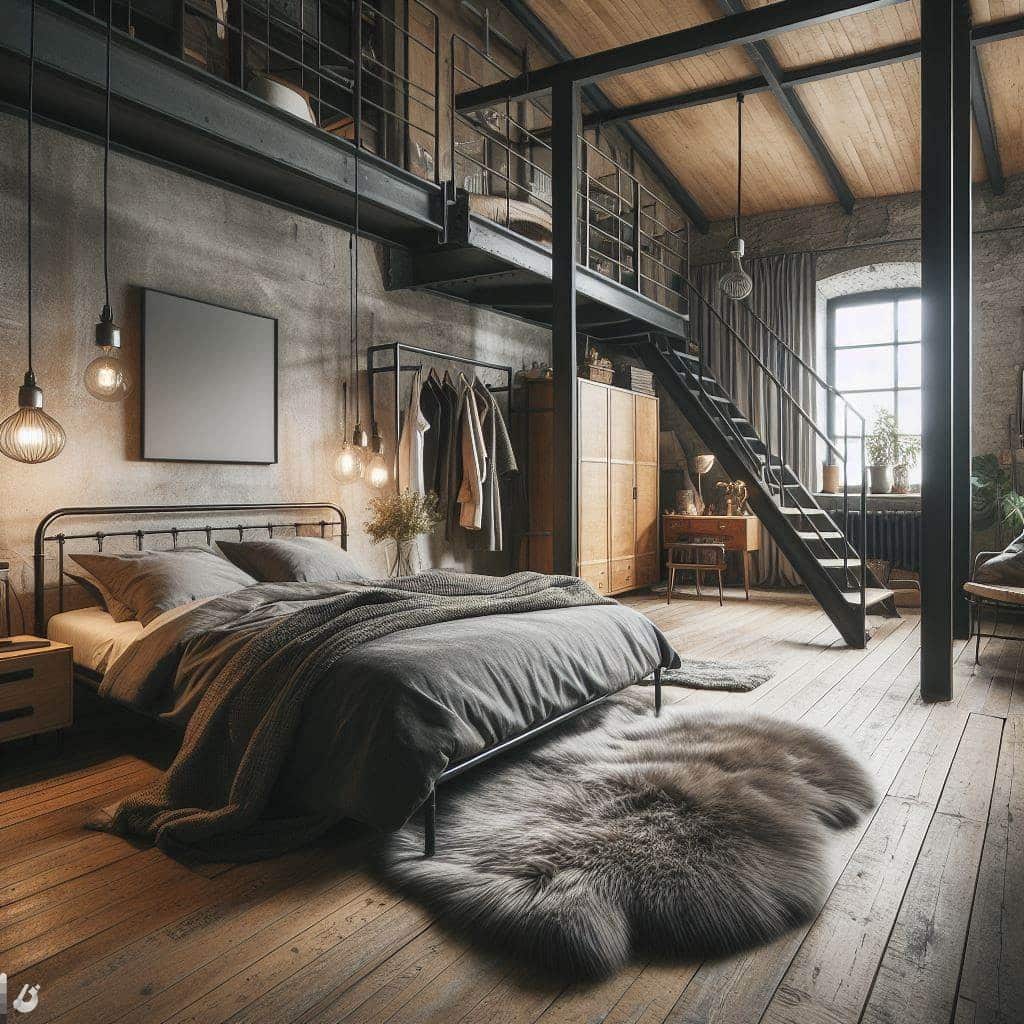 chambre-loft-industriel