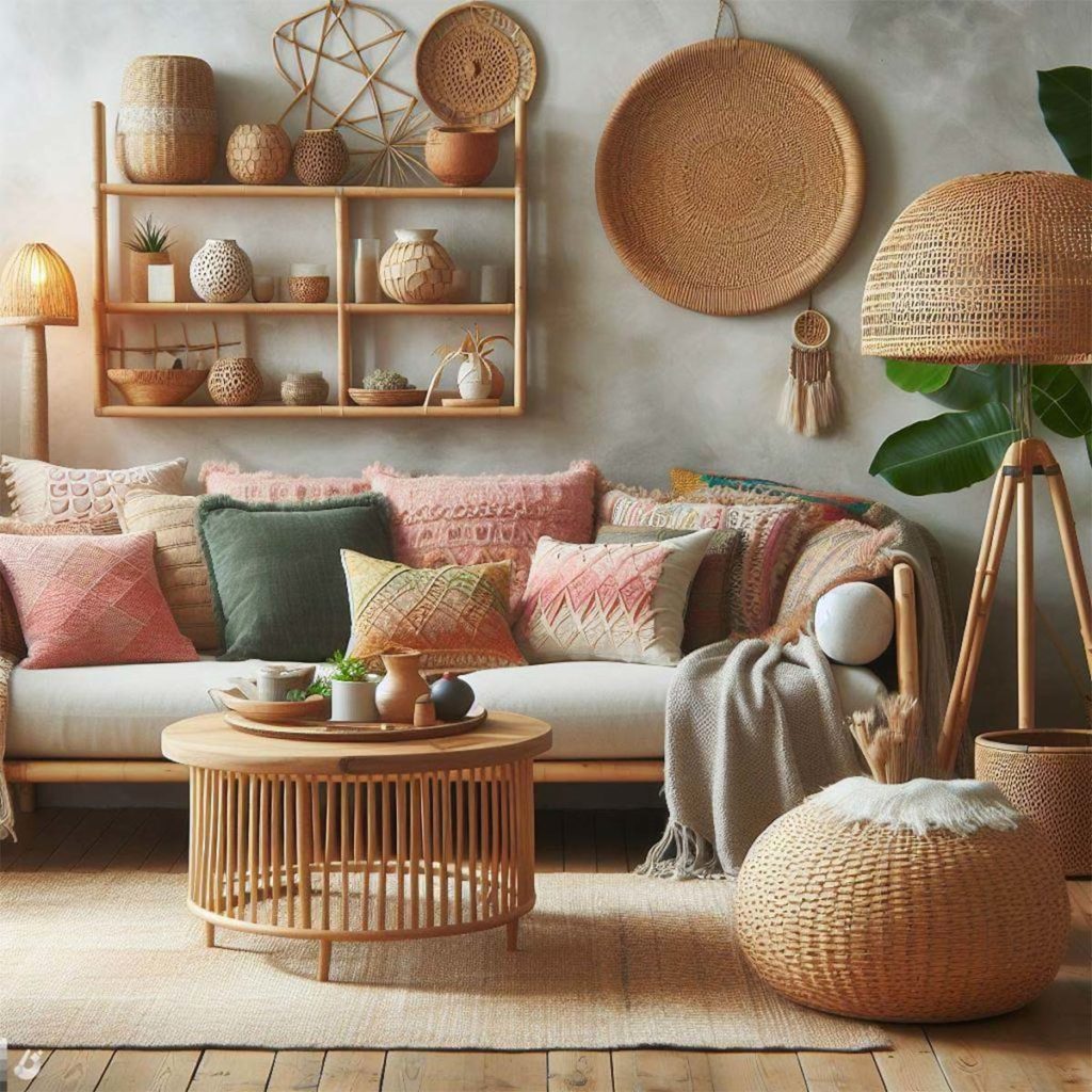 Salon cocooning naturel