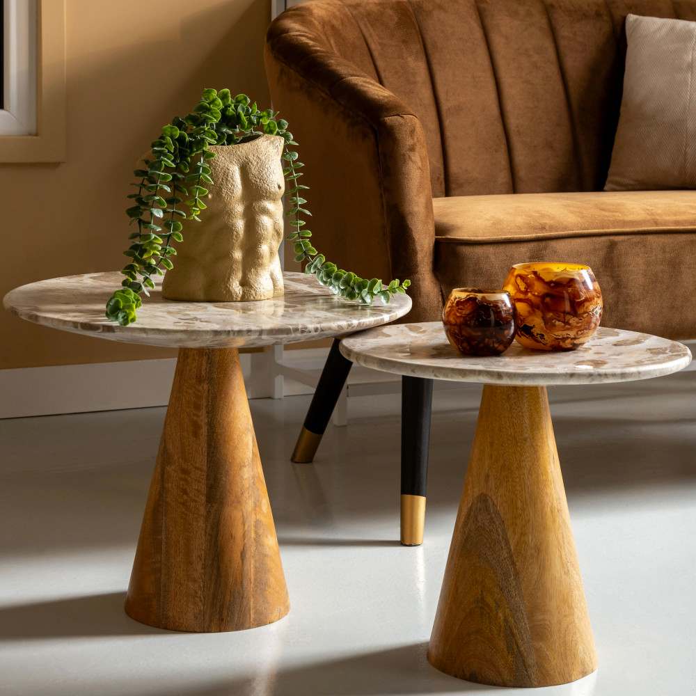 table-apppoint-bois-marbre