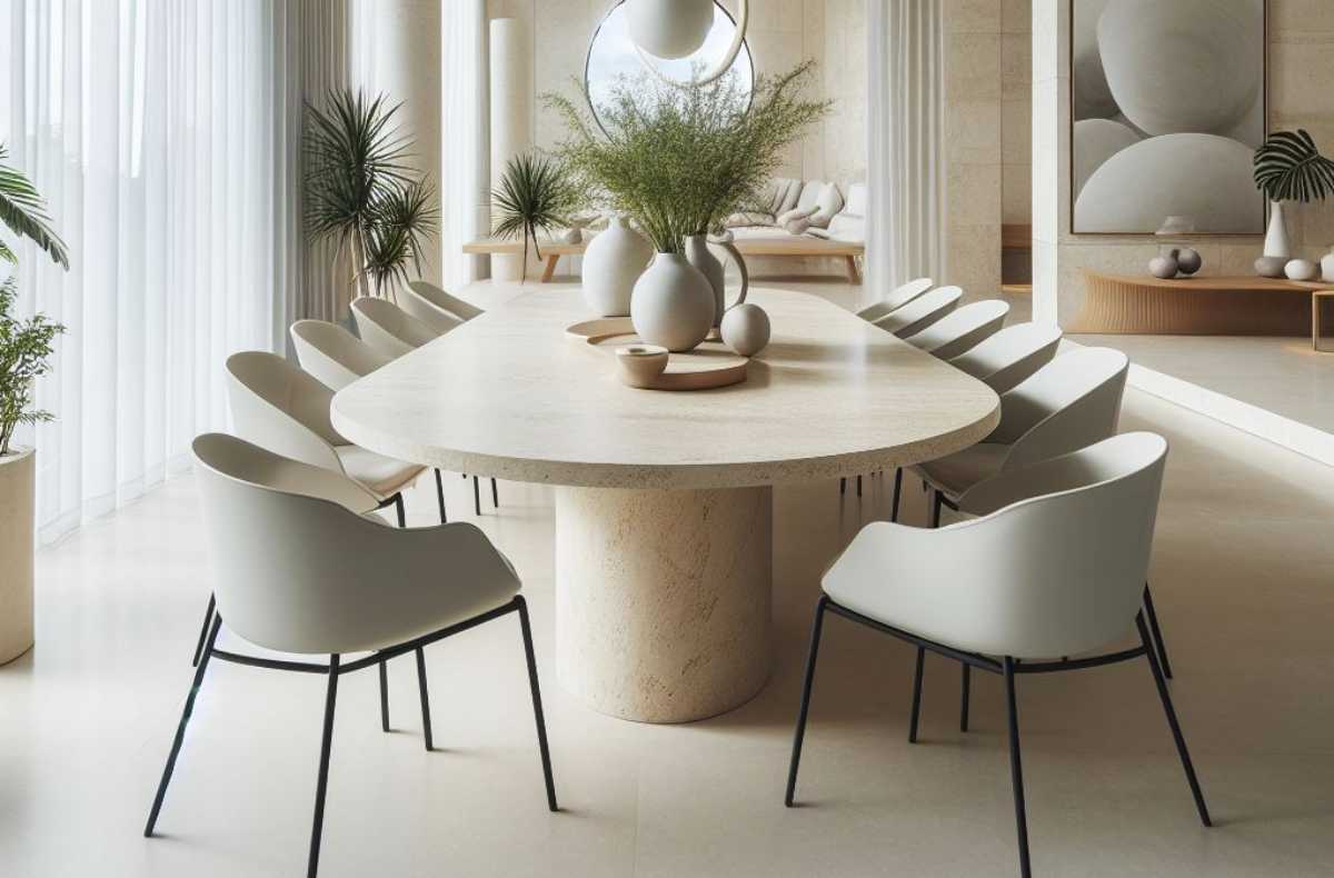 Table à manger travertin : 5 modèles ultra-tendance pour votre salle à