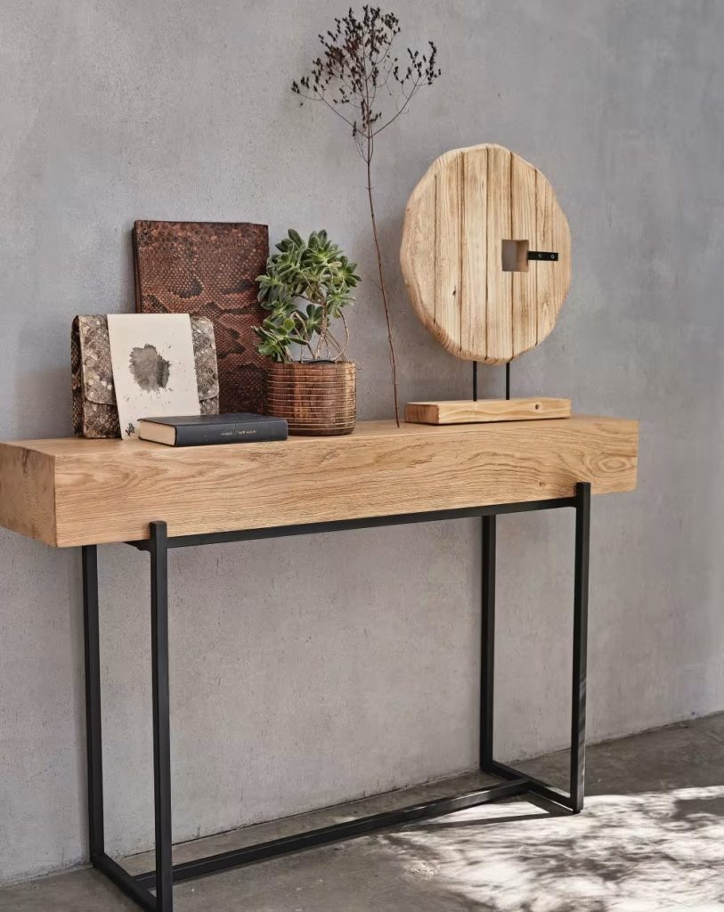 console-entree-bois-industriel