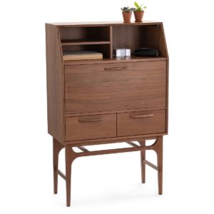 bureau-secretaire-bois-fonce