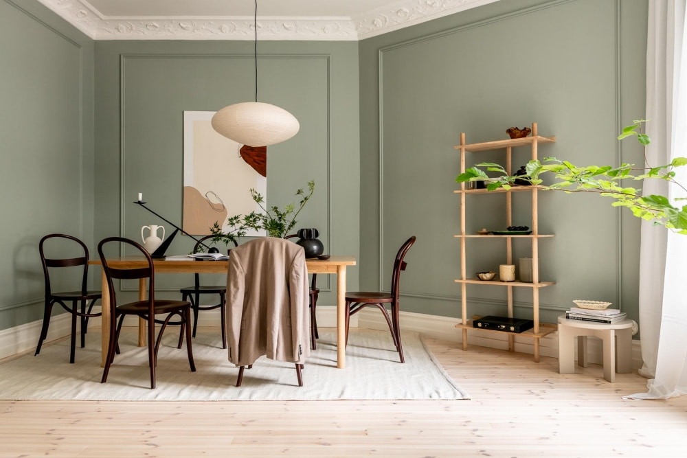 salle-manger-scandinave-vert