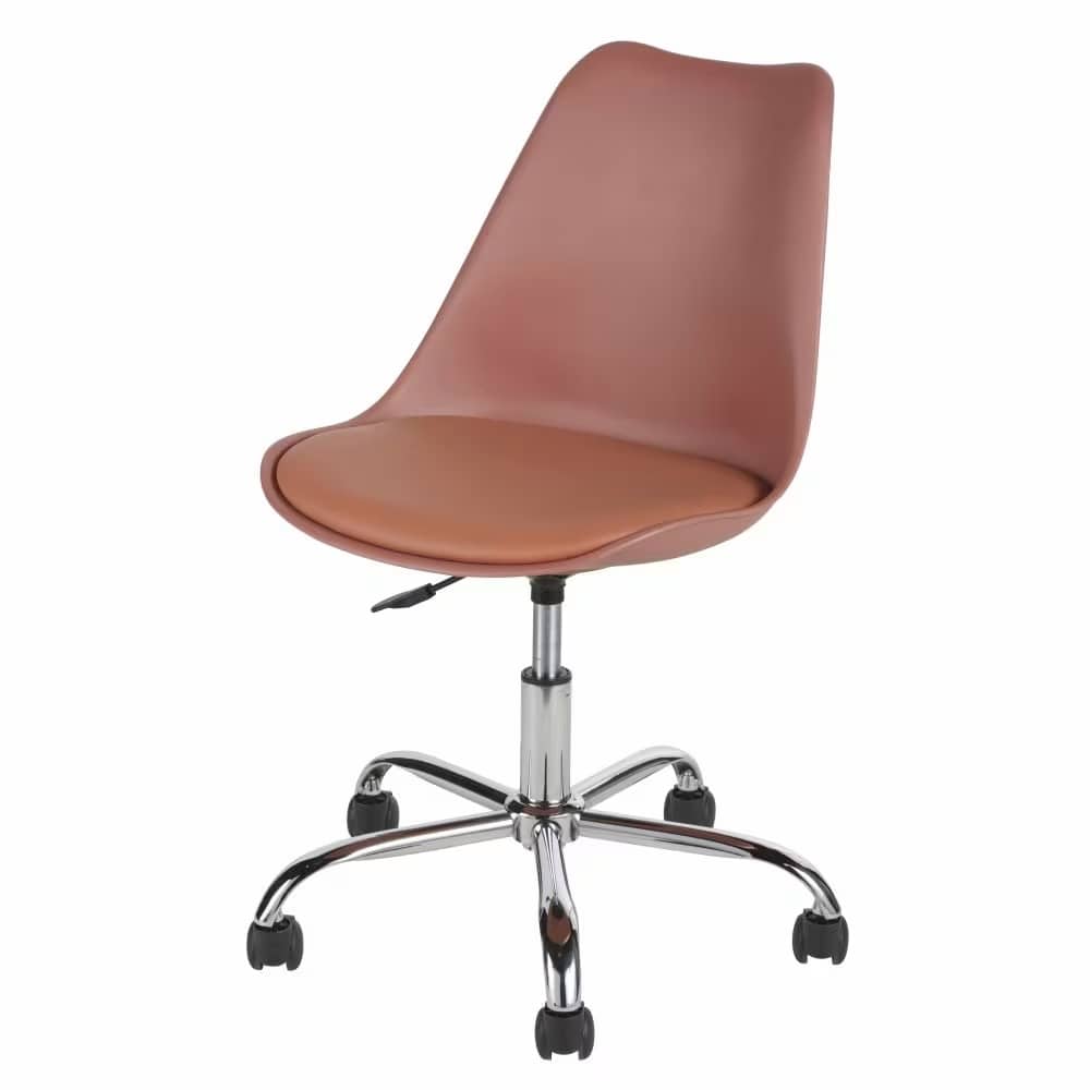 chaise-bureau-terracotta-roulettes