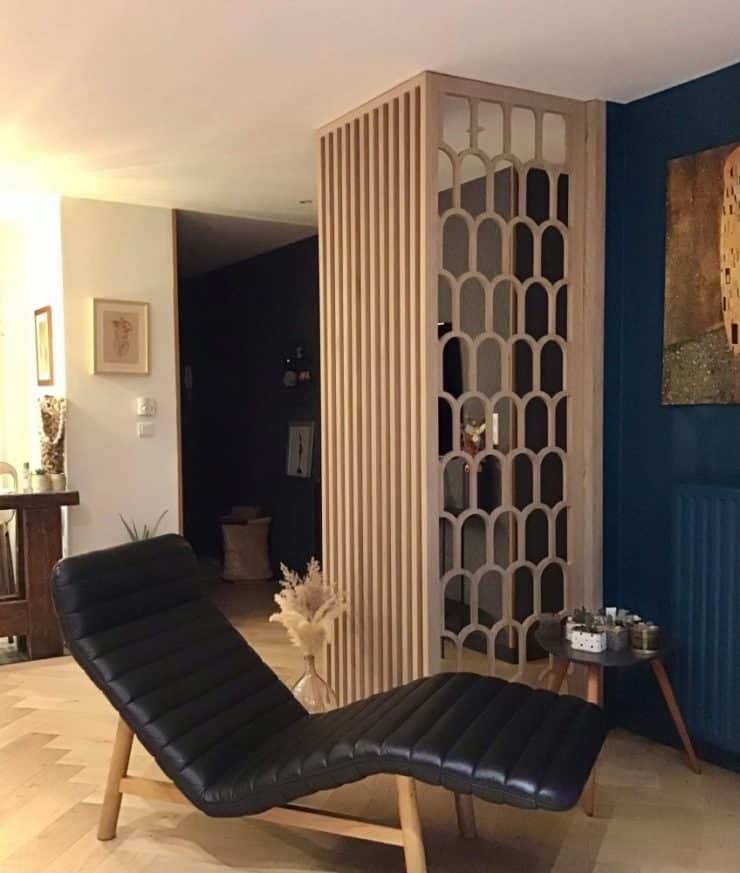 Un claustra d'intérieur en bois design pour séparer vos espaces - NuageDeco