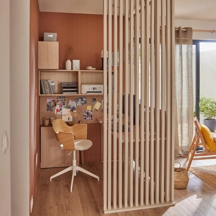 Un claustra d'intérieur en bois design pour séparer vos espaces - NuageDeco