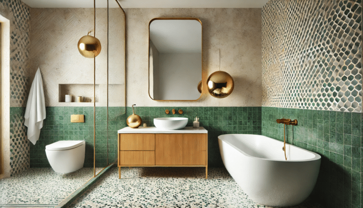 Salle de bain Zellige vert : 10 inspirations à copier pour l'adopter