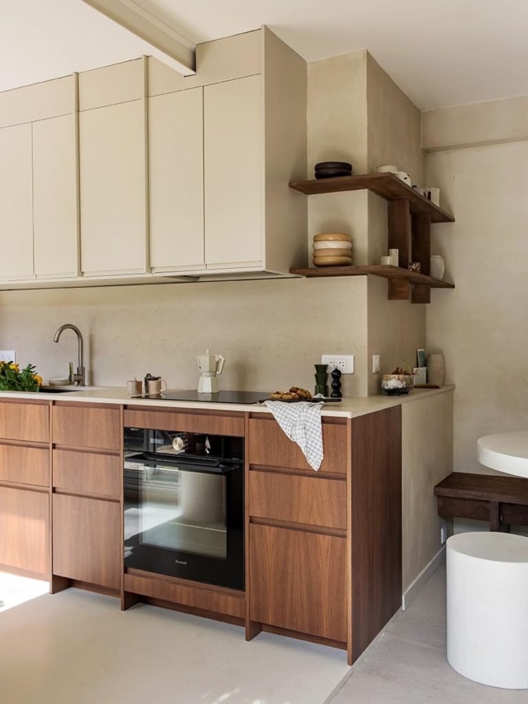cuisine-beige-bois-japandi
