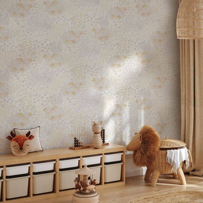 papier-peint-fleurs-chambre-enfant