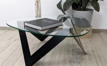 table-basse-verre-metal