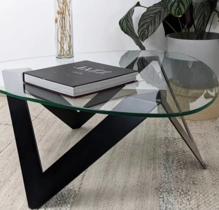 table-basse-verre-metal