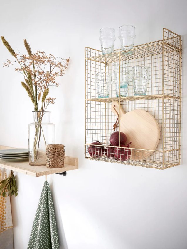 etagere-grillage-doree