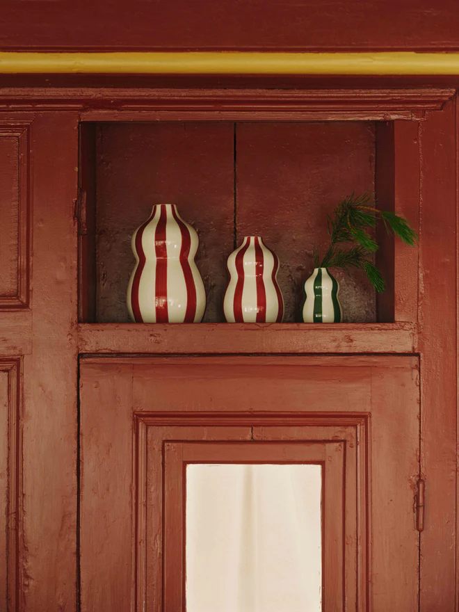 Vase de Noël peint à la main Ellen, haut. 24 cm