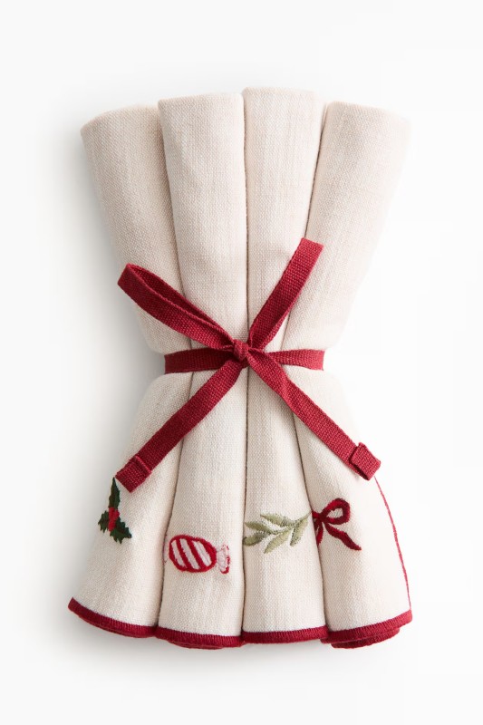 serviettes-table-noel