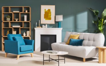 fauteuil-bleu-canard-scandinave
